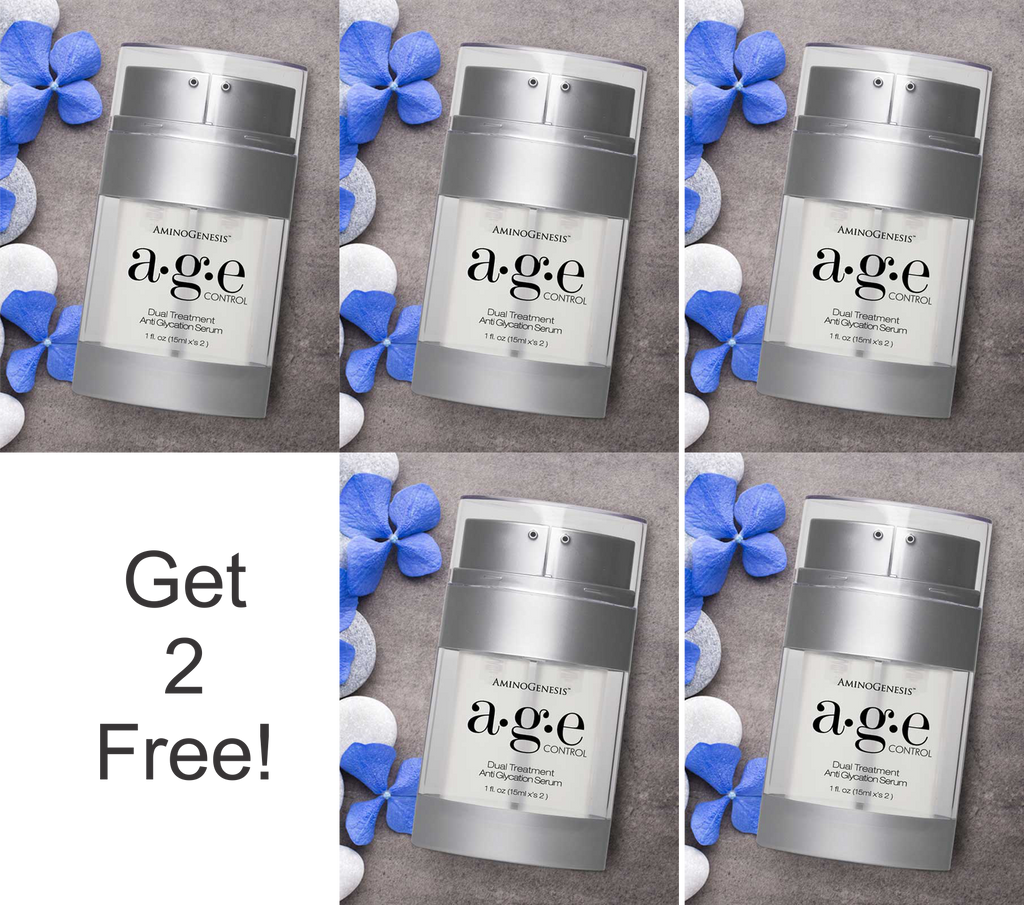 AGE Control Product Image: Anti Glycation Serum One Bottle 15 ml each am and pm formula (total 1 fl oz) Showing Buy 3 get 2 free