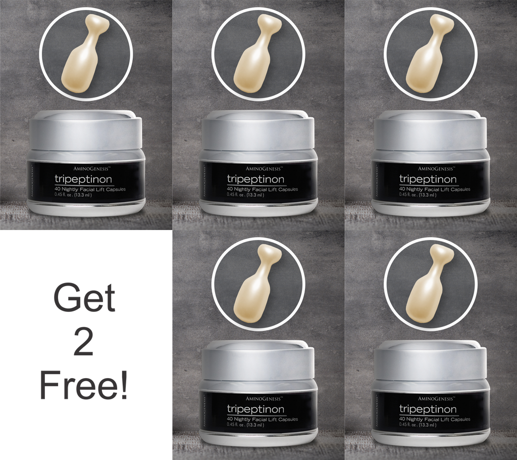 Product Shot. Tripeptinon - Facial Lift Capsules 40 Lift Capsules Showing Buy 3 Get 2 Free