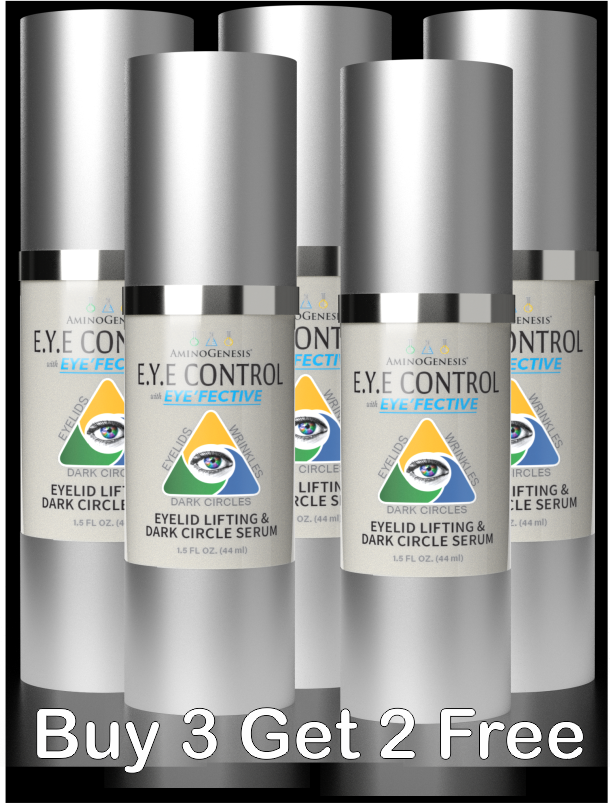 Product Shot. New & Improved E.Y.E. Control Serum Bottle 1.5 oz - Showing Buy 3 Get 2 Free